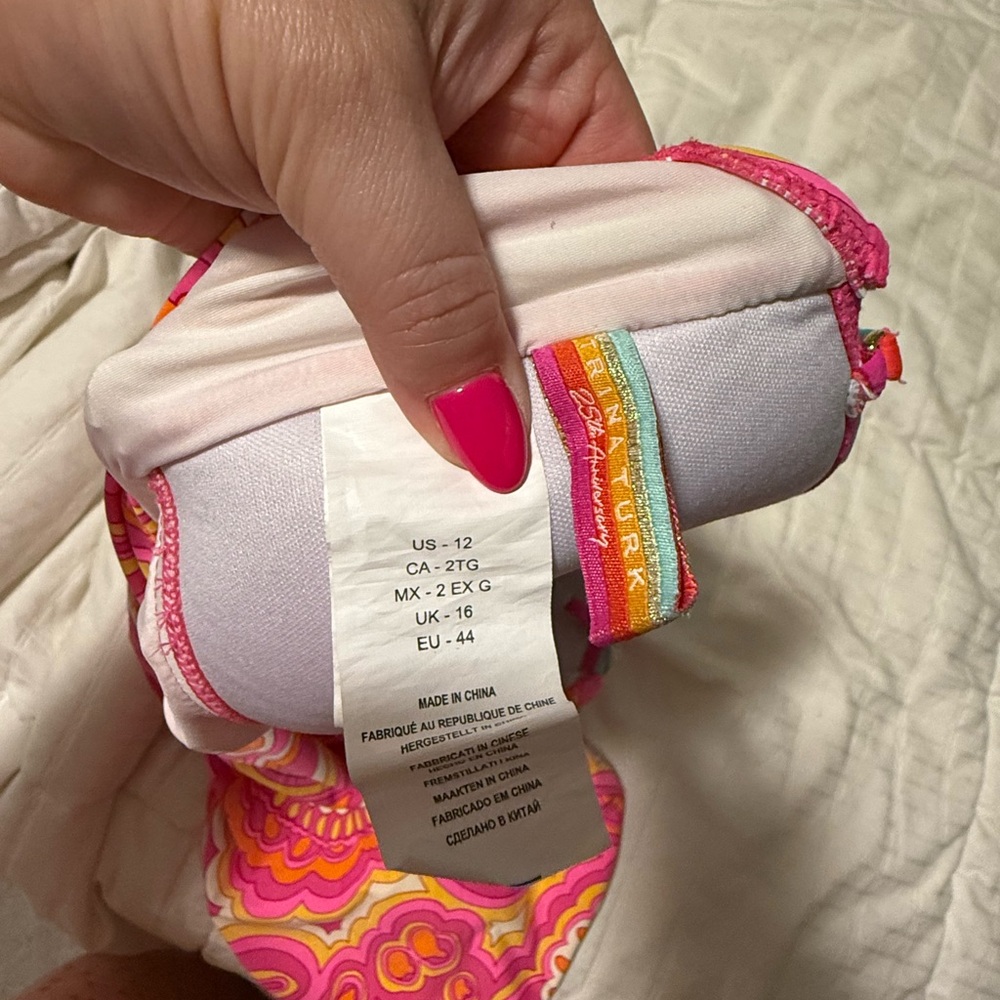 Trina Turk Pink and Orange Swimsuit - Picture 5 of 5